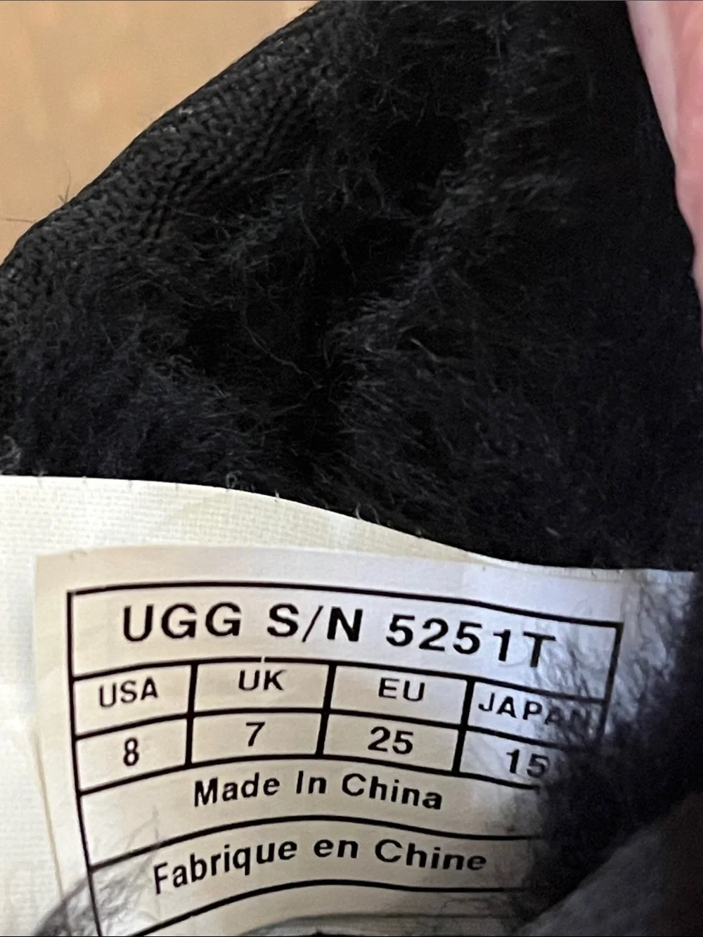 UGG Classic Toddler Boots in Black size 8